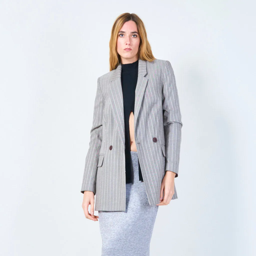 Pinstripe oversized blazer wholesale