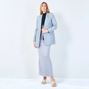 Pinstripe oversized blazer wholesale