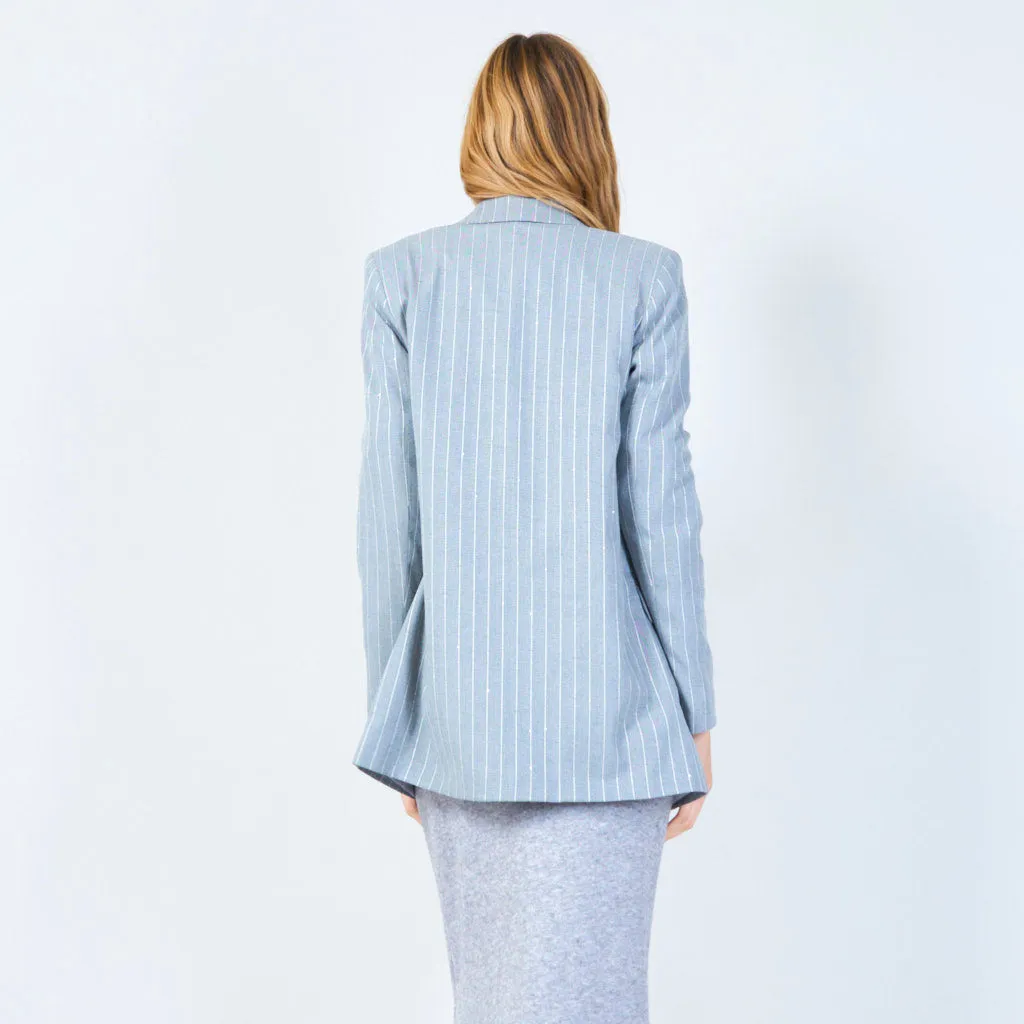 Pinstripe oversized blazer wholesale