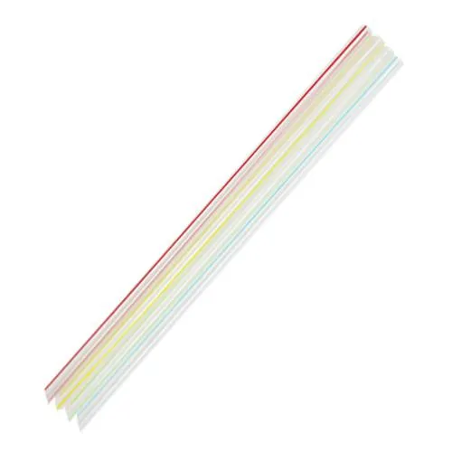 Plastic Straws 9'' Jumbo Straws (5mm) - Mixed Striped Colors - 8,000 count