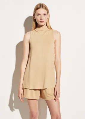 Sleeveless Funnel Neck Tunic in Maiz