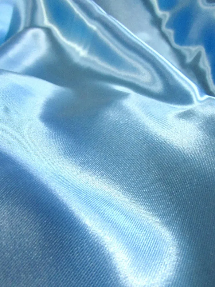 Solid Medium Weight Shiny Satin Fabric / Pink