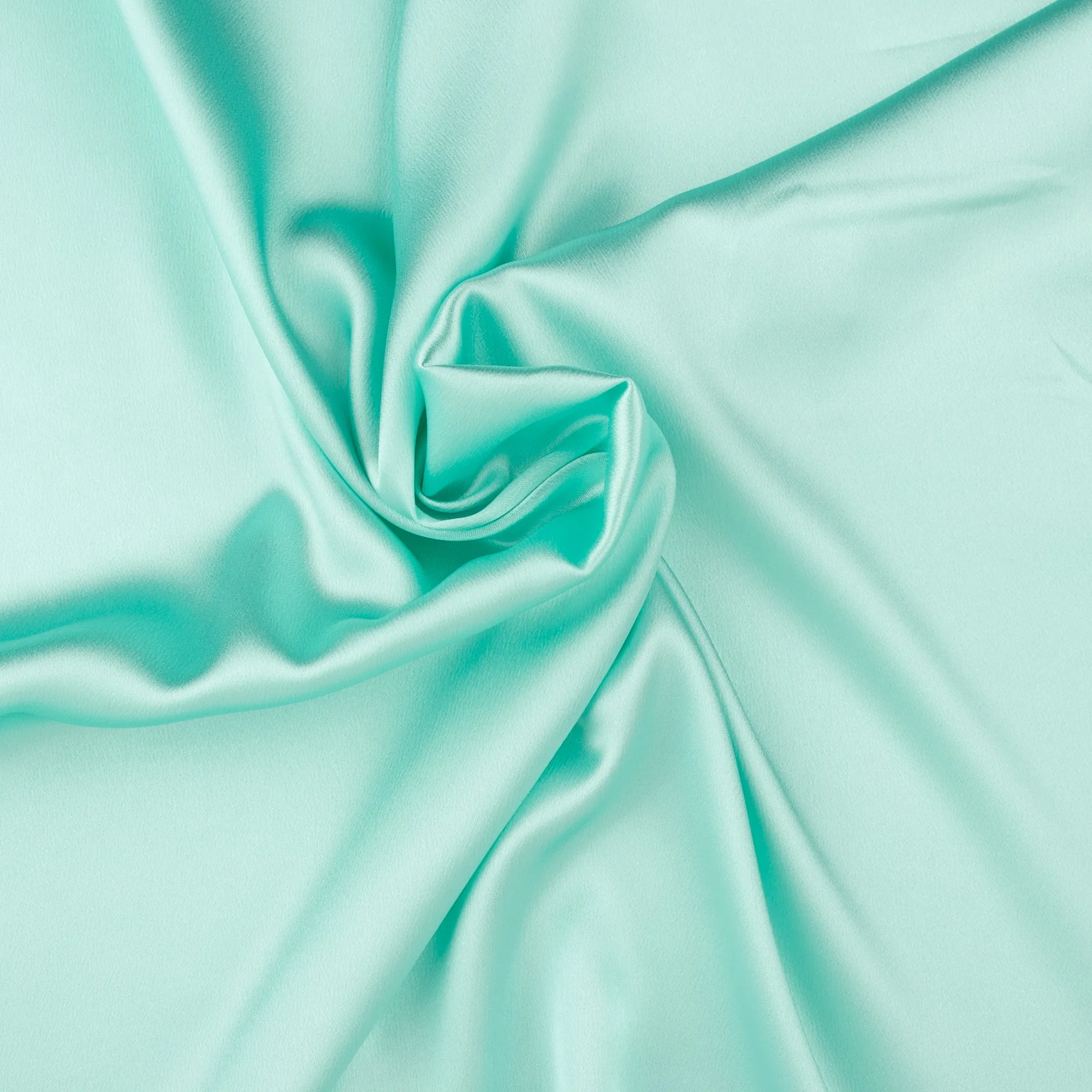 Solid satin - VICTORIA - Aqua blue