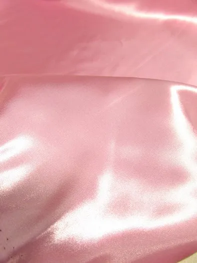 Solid Shiny Bridal Satin Fabric / Blush / Sold By The Yard