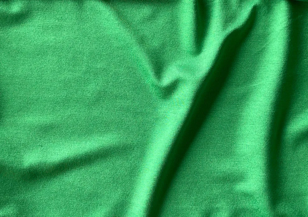 Sporty Parrot Green Viscose Knit (Made in Italy)