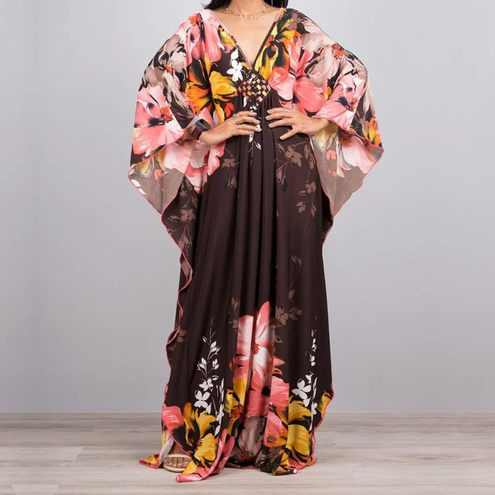 V-Neck Maxi Cover-Ups