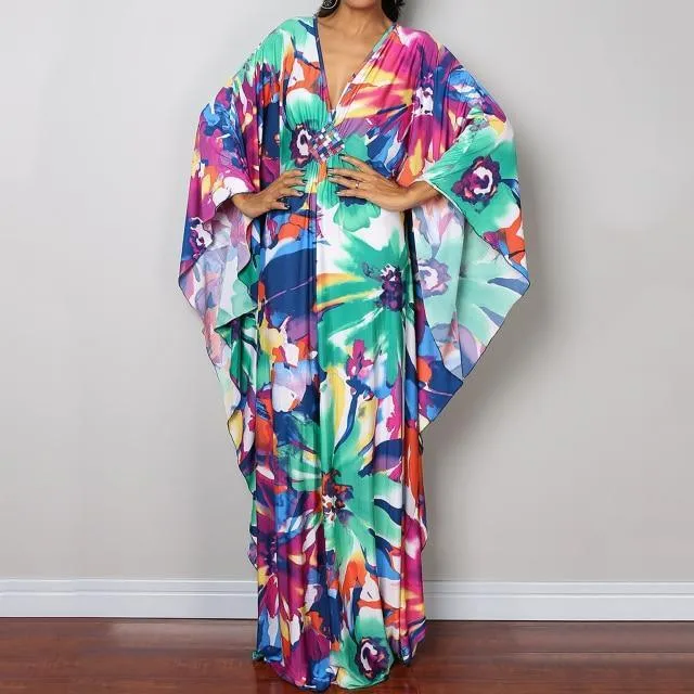 V-Neck Maxi Cover-Ups