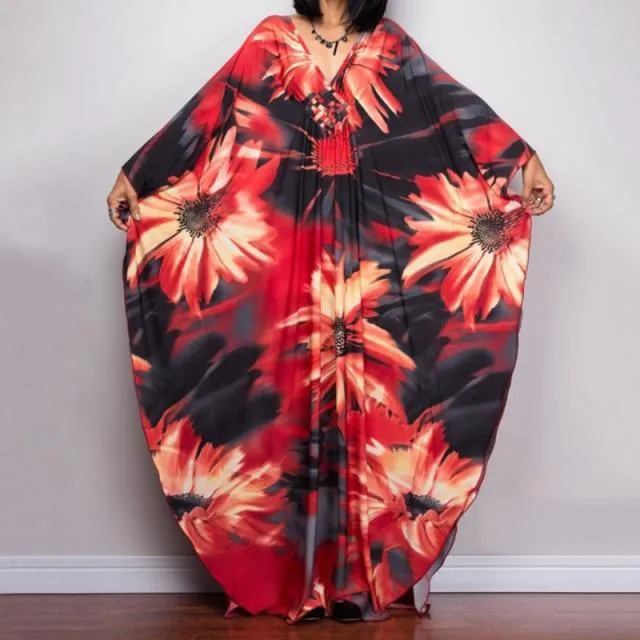 V-Neck Maxi Cover-Ups