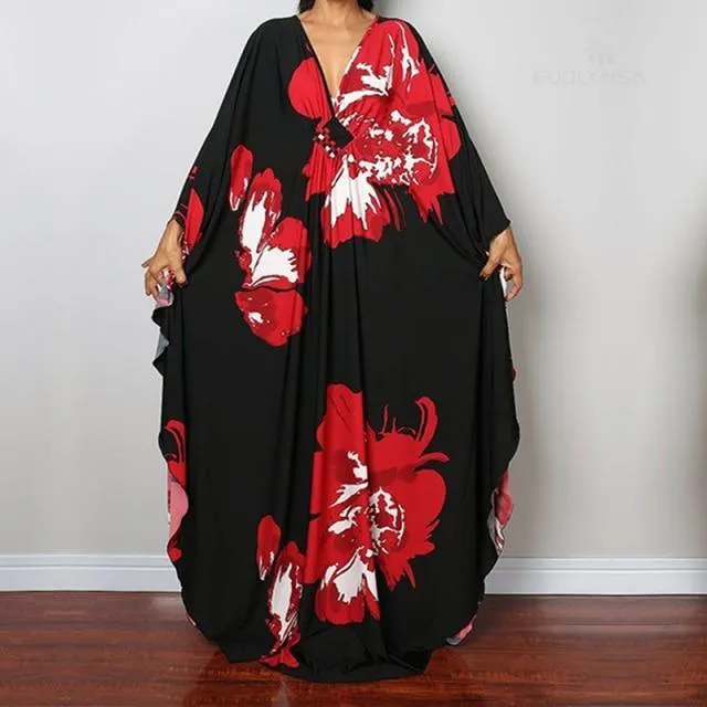 V-Neck Maxi Cover-Ups