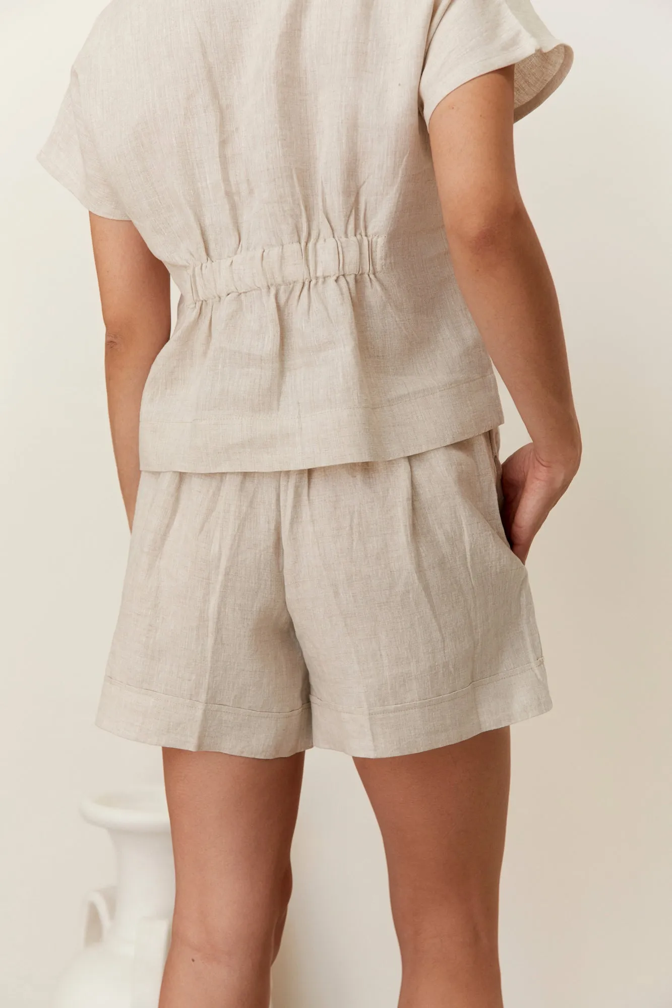 Venice Linen Shorts Natural