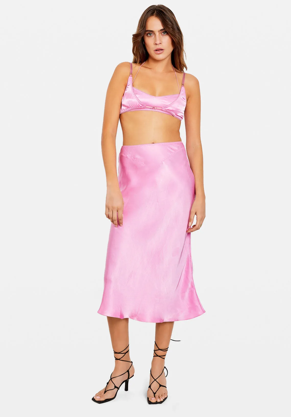 VOLETA MIDI SKIRT PINK