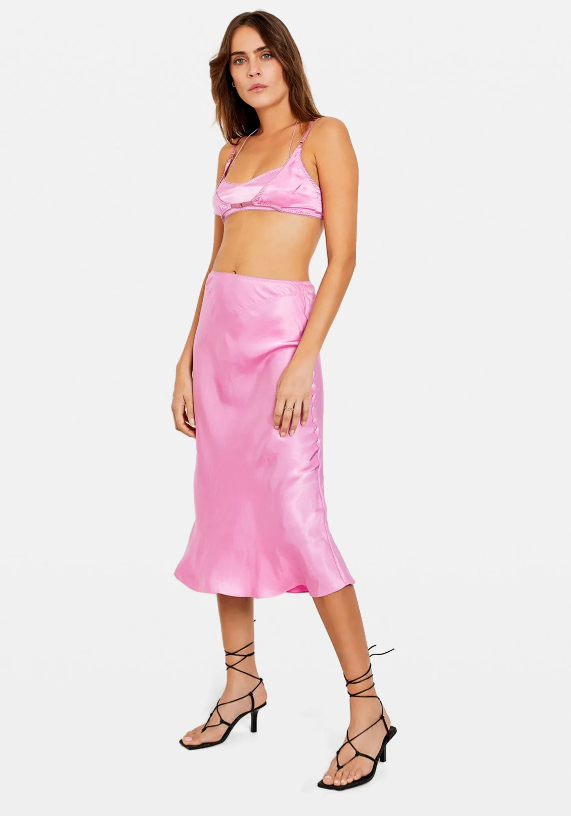 VOLETA MIDI SKIRT PINK