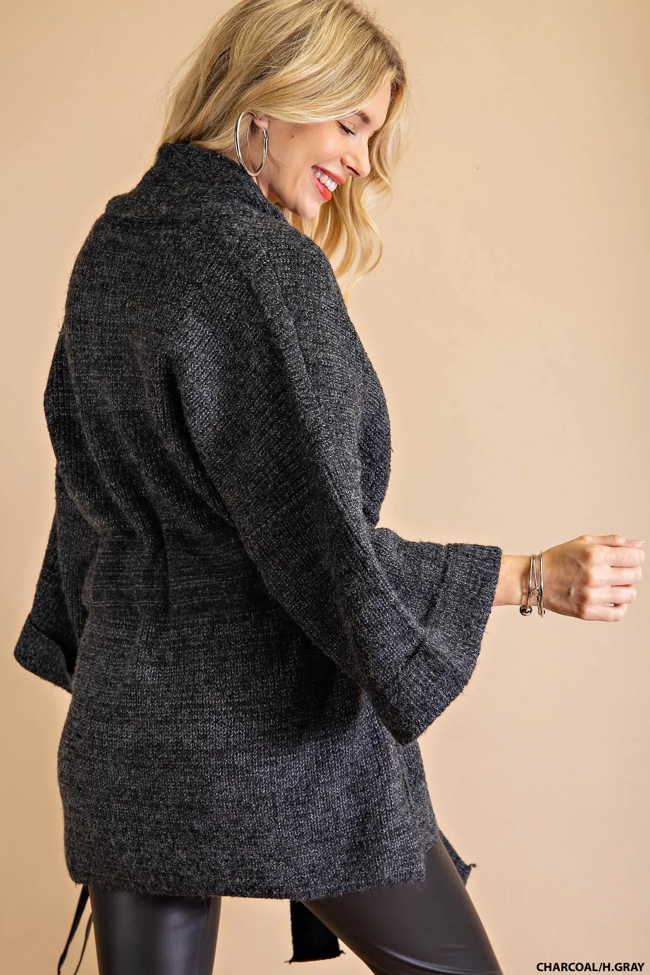 Weekend loungewear knit kimono sweater