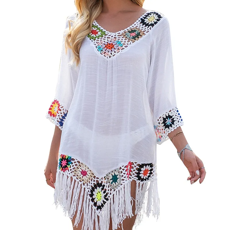 Women's swimsuit Cover-ups Beach Dresses Beachwear Shirt