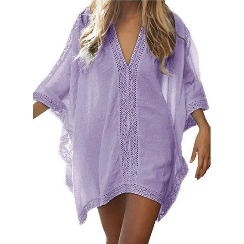 Women's swimsuit Cover-ups Beach Dresses Beachwear Shirt