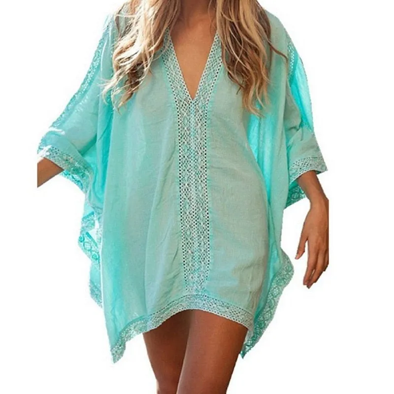 Women's swimsuit Cover-ups Beach Dresses Beachwear Shirt